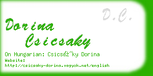 dorina csicsaky business card